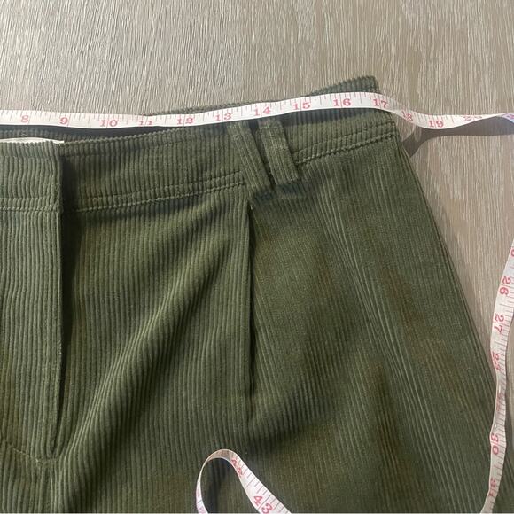 Topshop olive green corduroy peg pants women’s Size 12 gremlincore preppy skater - Picture 14 of 16